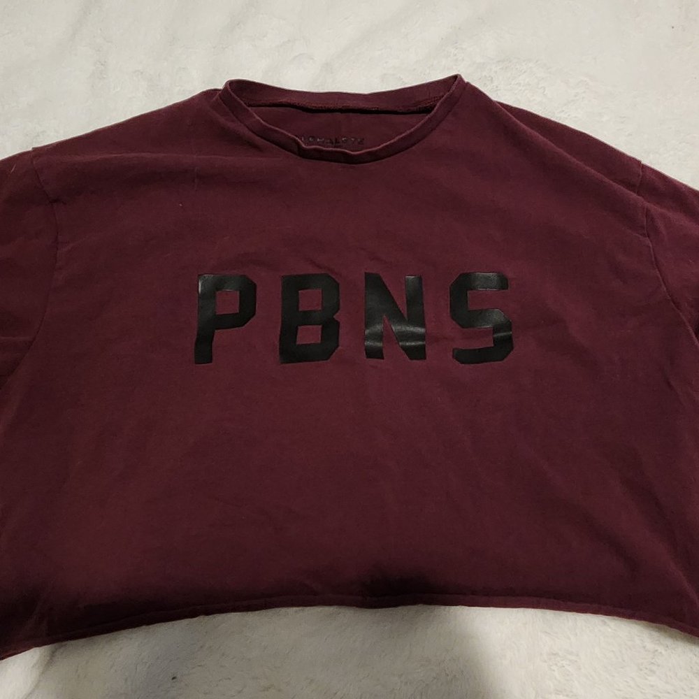Proud-Never Satisfied Crop - Burgundy